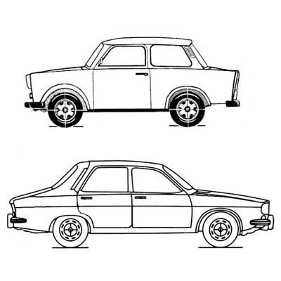 Trabant, Dacia alkatrsz vsrls, rak, katalgus